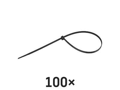 EMOS Kabelstrips 350×4,8 mm | Sort | 100 stk