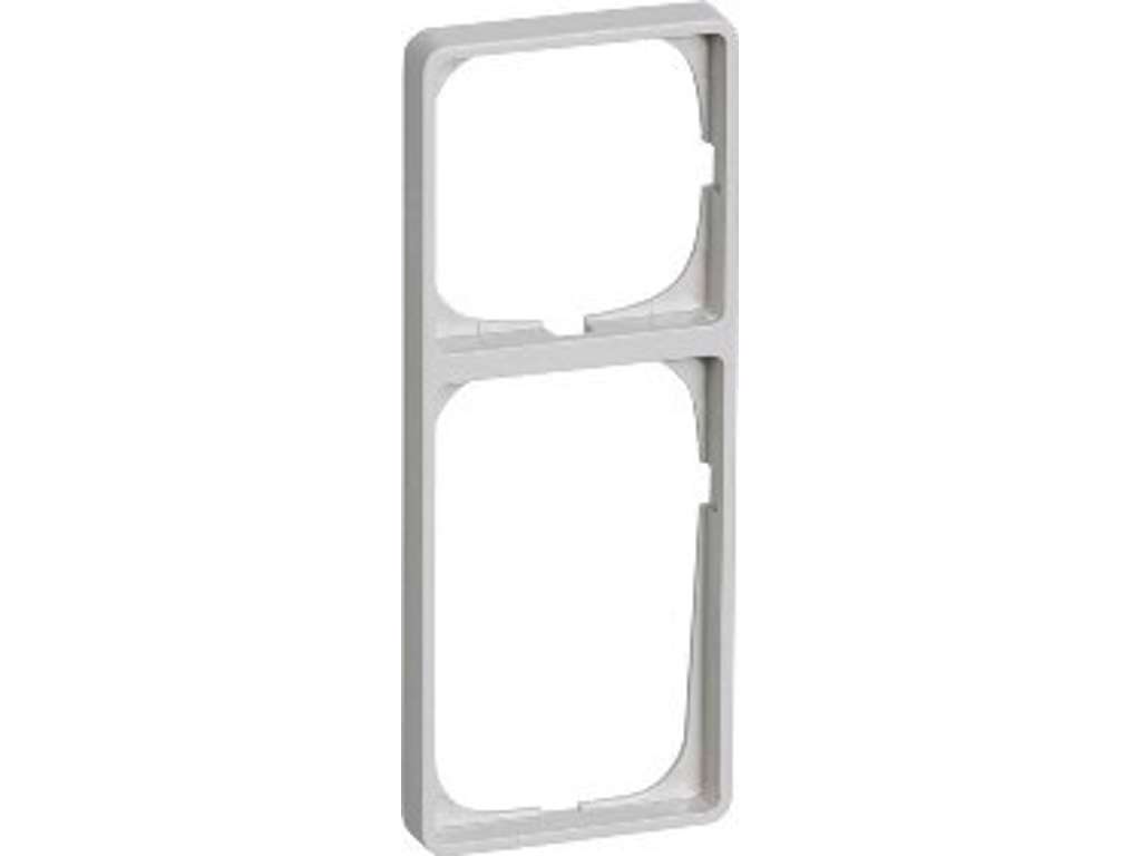 Ramme 50 F/Afbryder + Stikkontakt Grå 2½ Modul