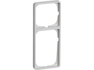 Ramme 50 F/Afbryder + Stikkontakt Grå 2½ Modul