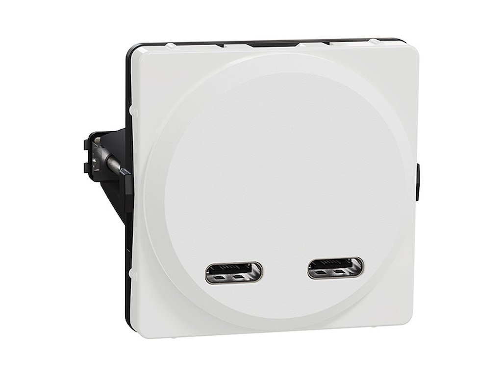 LK One Dobbelt USB-lader type C+C 21W 1 Modul - Hvid