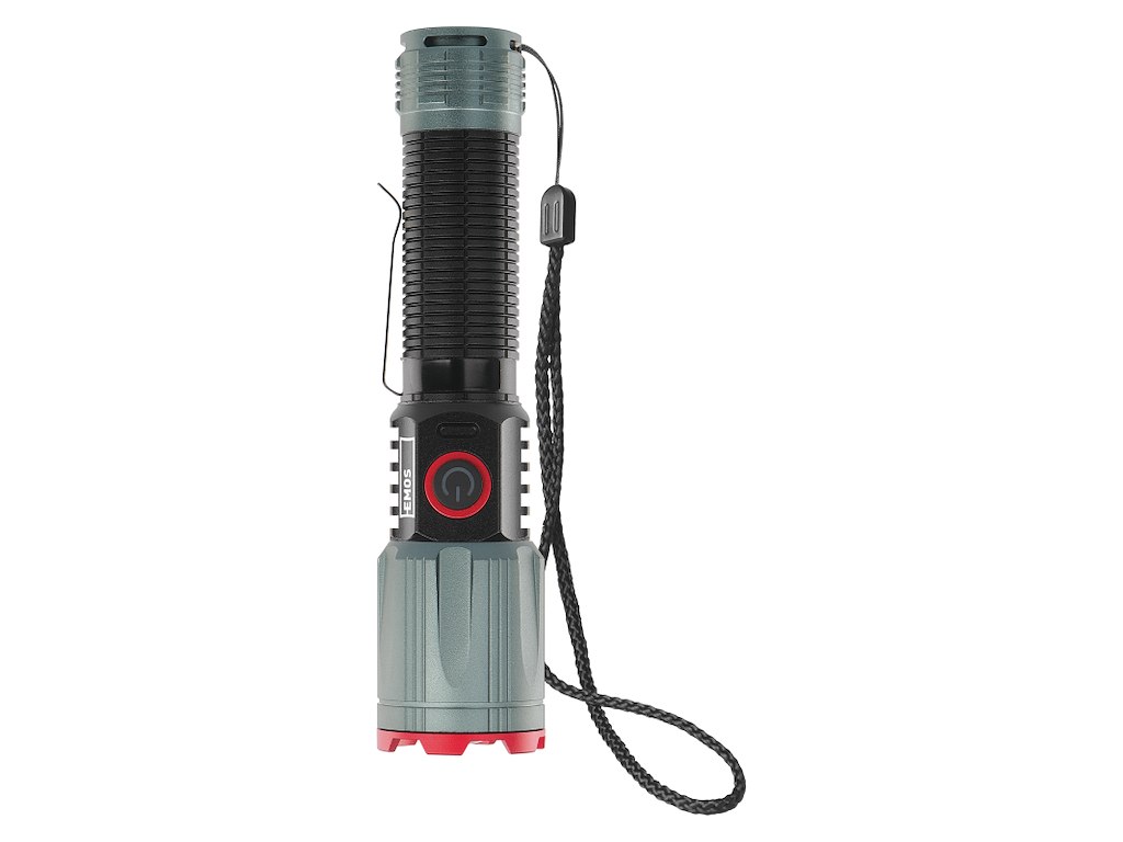 EMOS LED Lommelygte Metal Light Boost IP44  m/clips + Powerbank