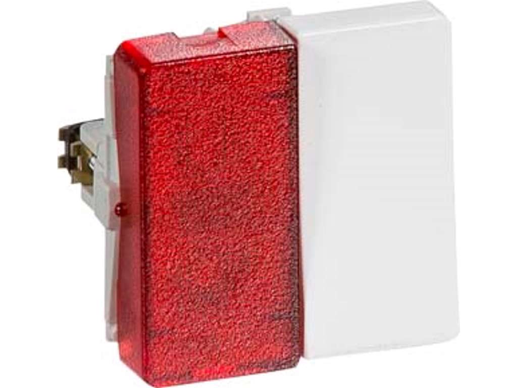 Afbryder 1 Pol Hvid M/Glimlampe