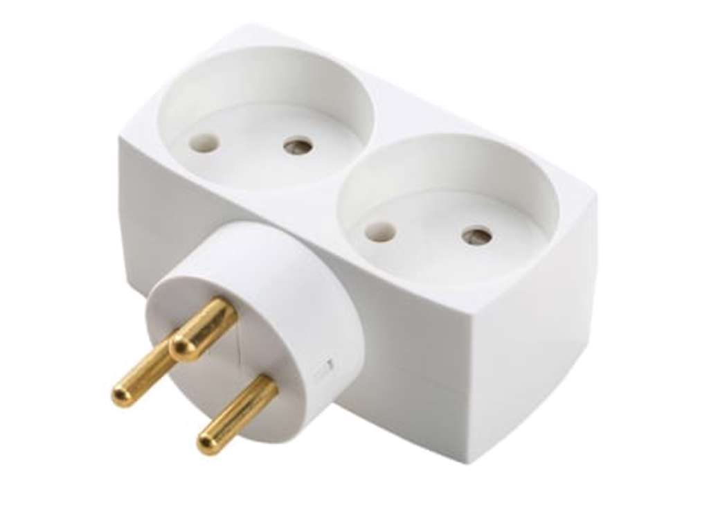 Dobbeltstik Hvid M/J