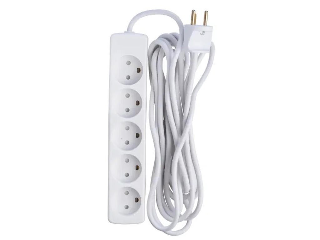 5-Stikdåse M/J Hvid 10M