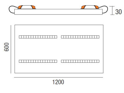 LED Panel 60x120 4000K  Ra 90 