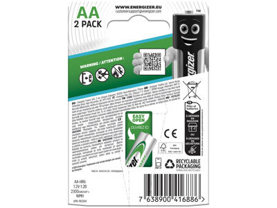 Energizer Recharge Extreme AA Batteri | 2-Pak