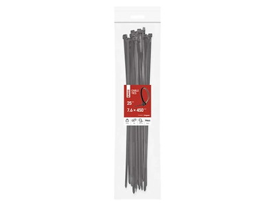 EMOS Kabelstrips 450×7,6 mm | Sort | 25-Pak
