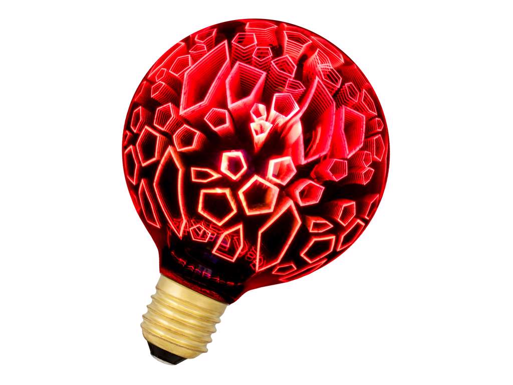 LED Magic 3D Rød 4,5W 5000K E27