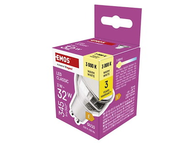 EMOS LED Par16 3W (35W) 3000K GU10 