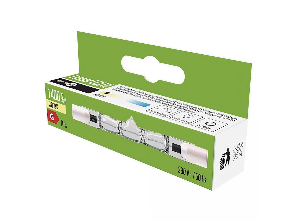 EMOS Haloline 80W 3000K R7S | Dæmpbar