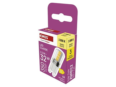 EMOS Classic JC G9 LED-pære 2,5W (32W) 3000K