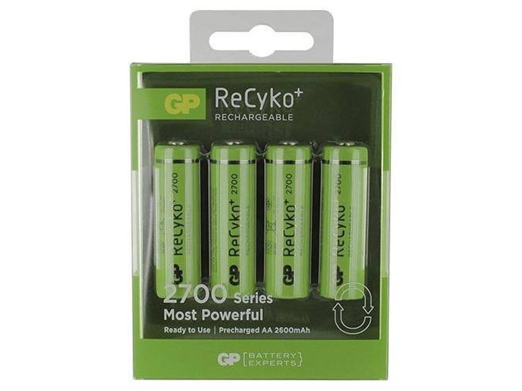 GP ReCyko Plus batteri | 2700 mAh | 1,2V | 4-pak