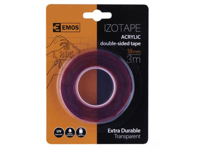 Dobbeltklæbende Tape Ekstra Stærk 3 meter 18mm