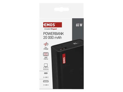 Powerbank 20 000 mAh, 65 W PD