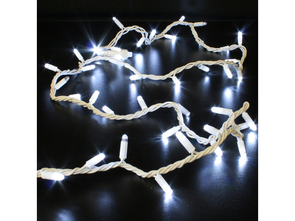 Festilight Blinkende LED Guirlande IP66 10M i kold hvid - Hvidt kabel