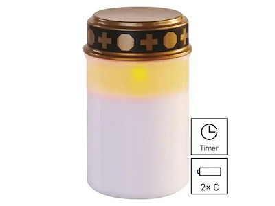 EMOS LED gravlys Hvid m/timer