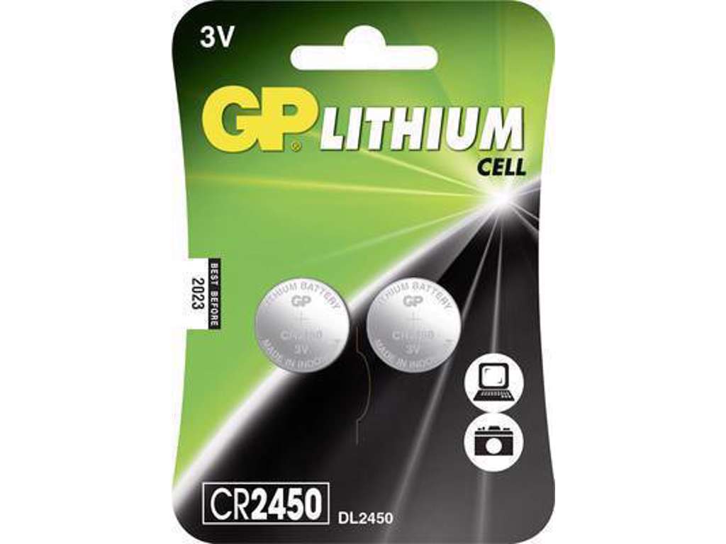 GP Lithium CR2450 Batteri | 2-Pak