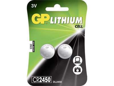 GP Lithium CR2450 Batteri | 2-Pak