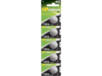 GP Lithium CR2016 Batterier | 5-Pak