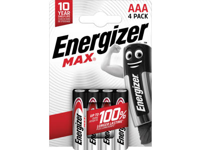 Energizer Max AAA Batterier | 4-Pak