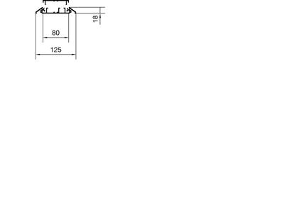 Hager Aluminiums gulvkanal 2 meter