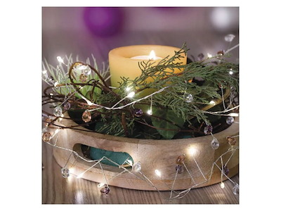 EMOS Lyskæde Pebbles 40 LED 1,2M m/batteri & timer 