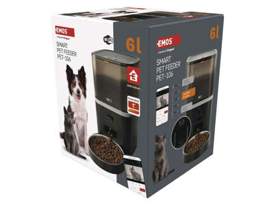 EMOS Pet Care | Foderautomat m. HD kamera, timer og WiFi | 6 liter 