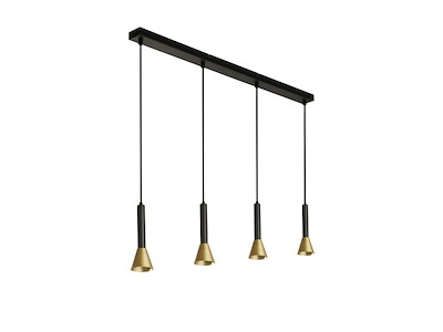 Searchlight Pendel Signal Black & Gold