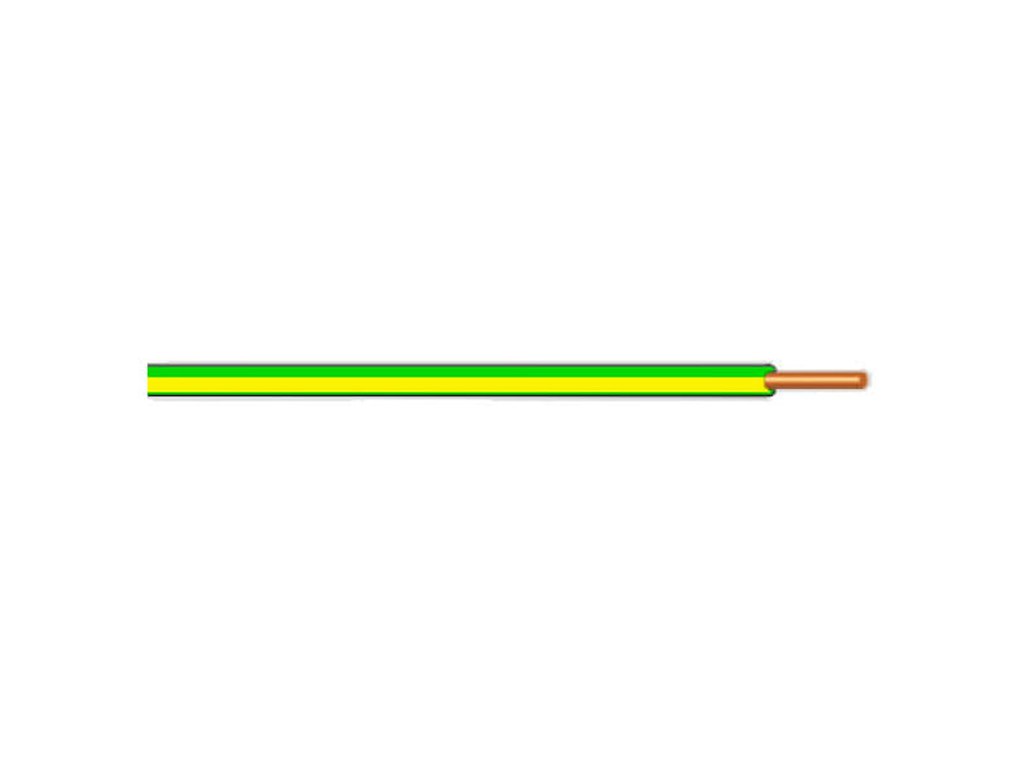H07Z1-U Installationsledning – Halogenfri 1G1,5 Gul/Grøn | 100 Meter
