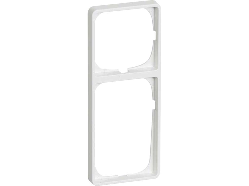 Ramme 50 F/Afbryder + Stikkontakt Hvid 2½ Modul