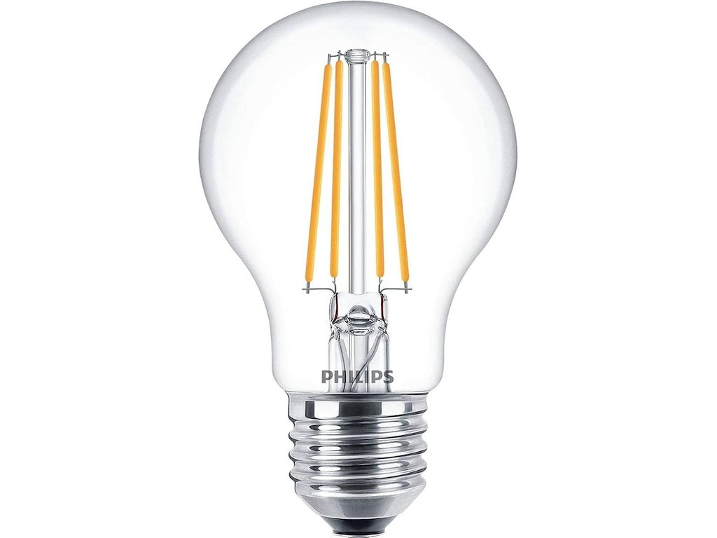 Philips LED 8W (60W) 2700K E27 Klar 4-PAK