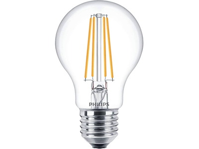 Philips LED 8W (60W) 2700K E27 Klar 4-PAK