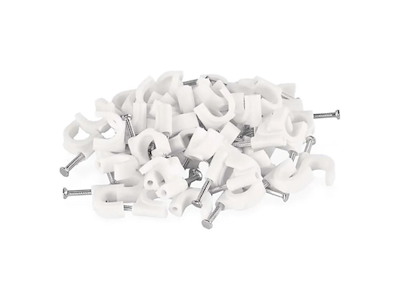 EMOS Kabelclips 10 mm | Hvid | 50 stk