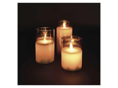 EMOS LED Dekorations lys i glas- 3 pak