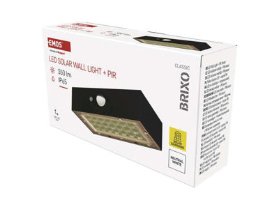 LED Solcelle Væglampe m/Pir IP65