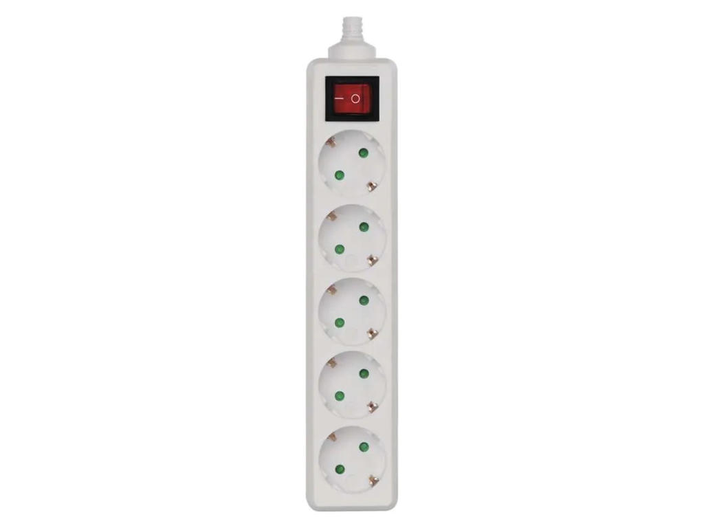 5-Stikdåse SCHUKO Hvid u/ledning