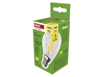 EMOS LED Krone 7W (75W) Klar 2700K E14