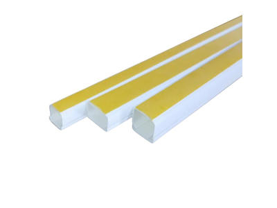 Kabelkanal med tape 12x12 mm, 2 meter, Hvid