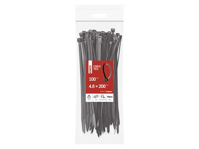 EMOS Kabelstrips 200×4,8 mm | Sort | 100 stk