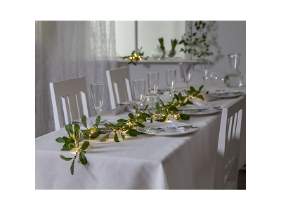 Star Trading Girlande Mistelten – 180 cm, 20 LED, varm hvid, indendørs