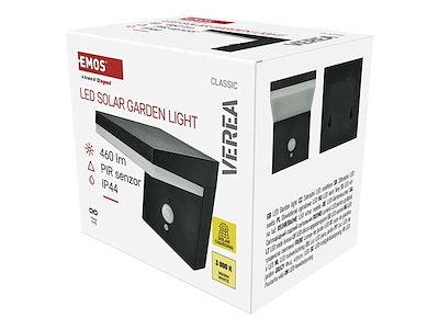 EMOS VEREA Solcelle Væglampe m/skumringssensor IP44 13cm