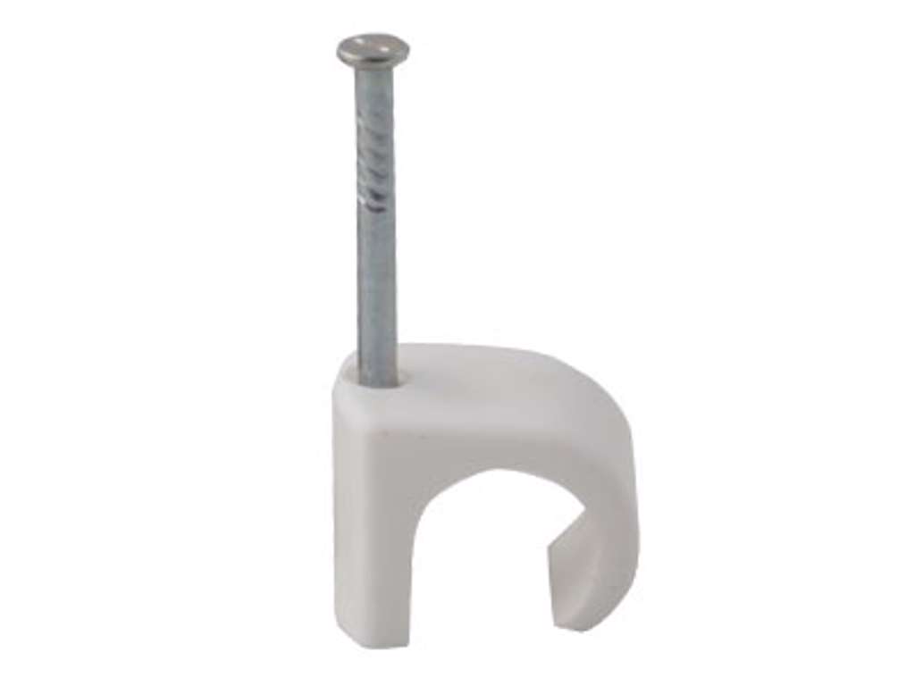Kabelclips 5x7 20mm Hvid | 100 Stk.