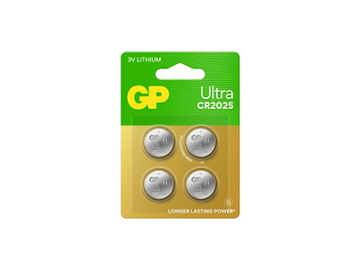 GP Ultra Lithium CR2025 – Knapcellebatteri | 4-Pak