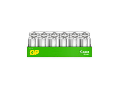GP Super Alkaline C batteri | 24-pak