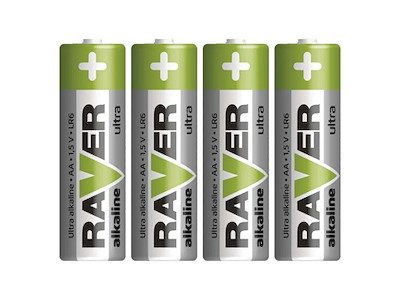 RAVER Ultra Alkaline AA Batterier LR6 1,5V | 4-Pak