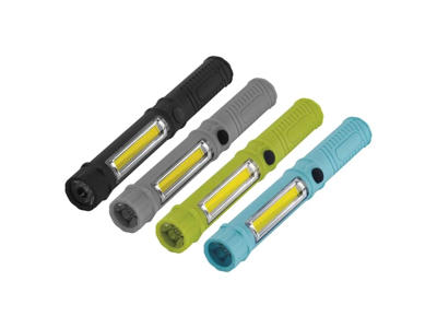 LED Lommelygte m/Clips ass. farver
