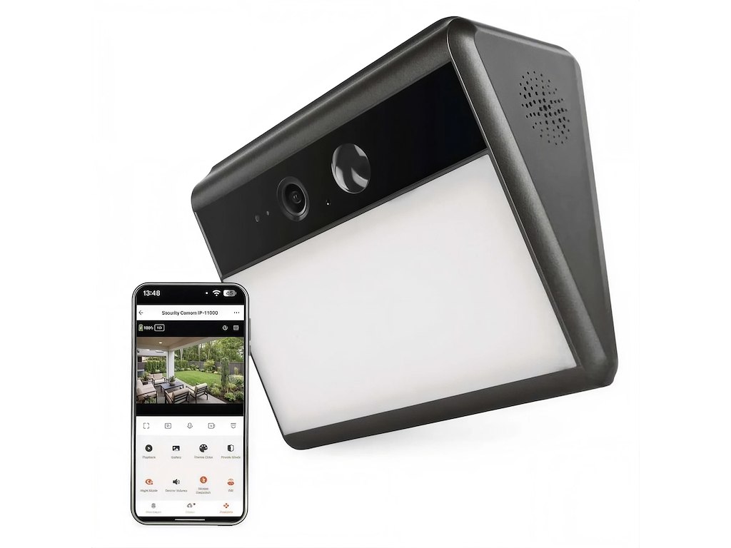 EMOS GoSmart IP Kamera Udendørs Væglampe 4 MP med Solpanel