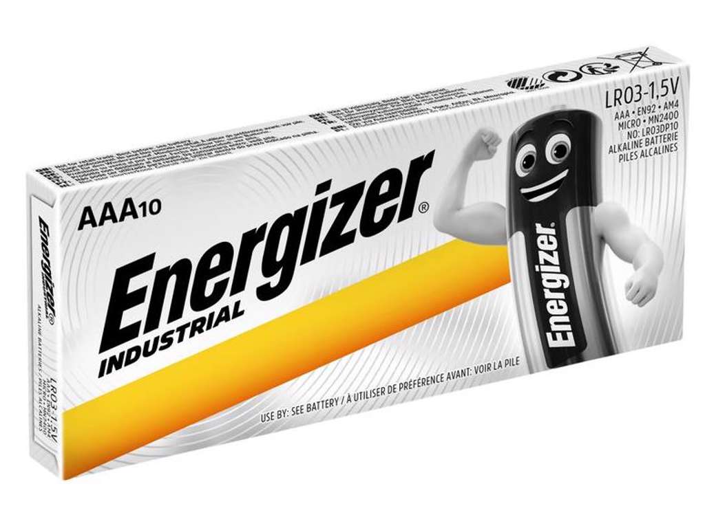 Energizer Industrial AAA Batterier | 10-Pak