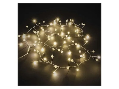 EMOS LED Dekorationskæde Pearls 40 dioder 1,2M m/timer