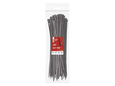 EMOS Kabelstrips 300×4,8 mm | Sort | 100 stk